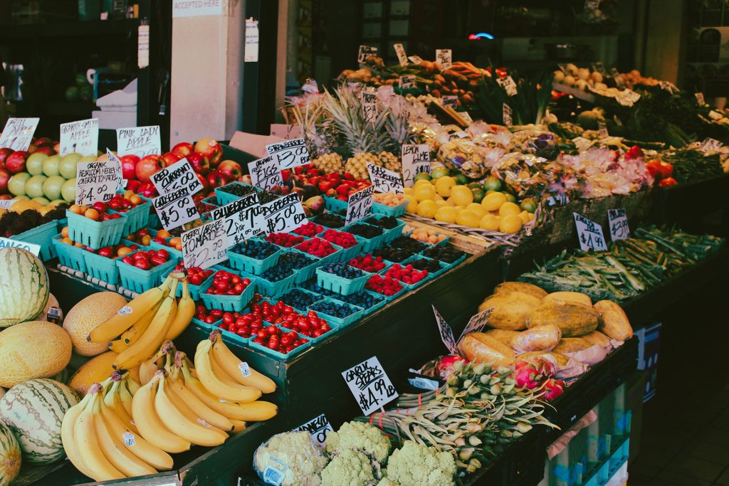 Close up of fruit at farmers market